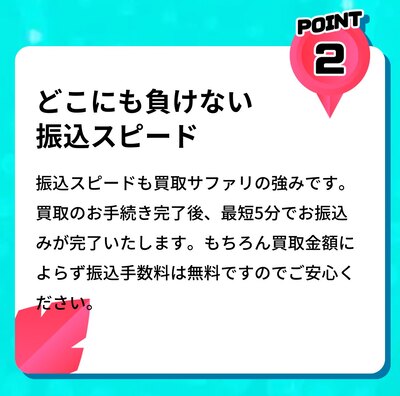 買取サファリ-振込時間は最短5分