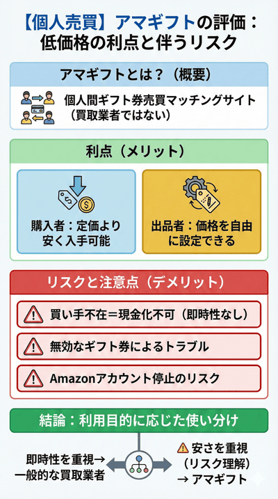 【個人売買】アマギフトの評判：安く買えるメリット