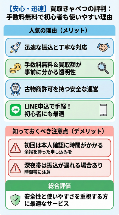 買取きゃべつの評判:手数料無料で初心者も使いやすい理由