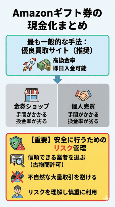Amazonギフト券の現金化についてのまとめ