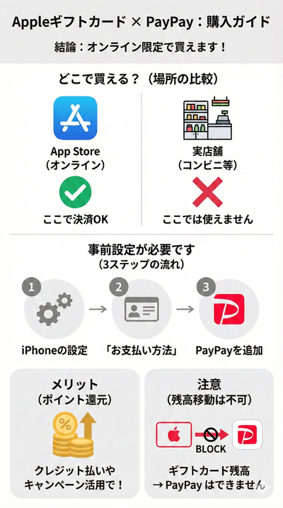 【解説】AppleギフトカードはPayPayで買える？条件とメリット
